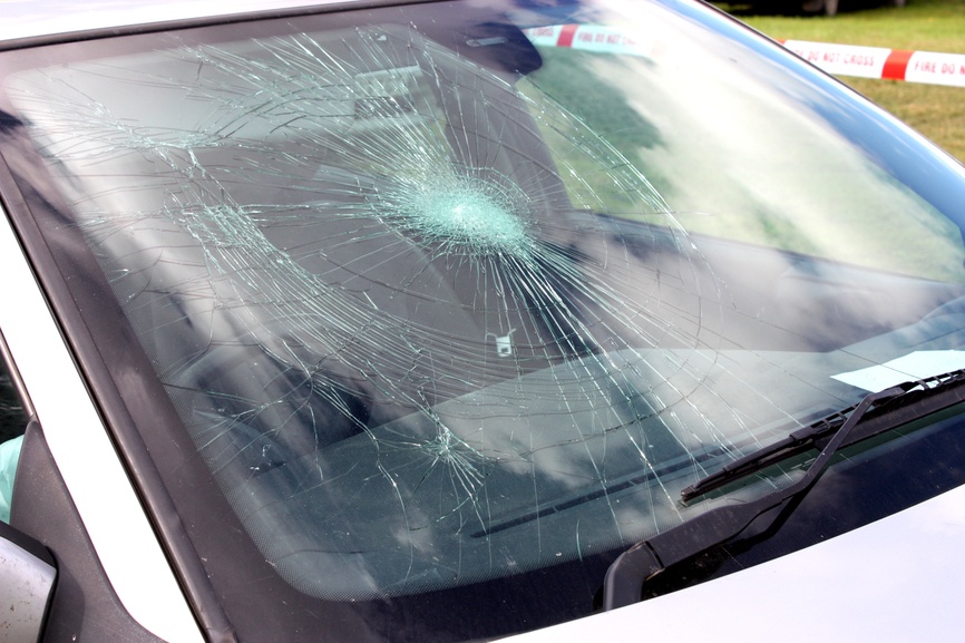 How do you prevent a windshield from cracking further?